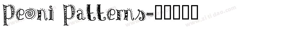 Peoni Patterns字体转换